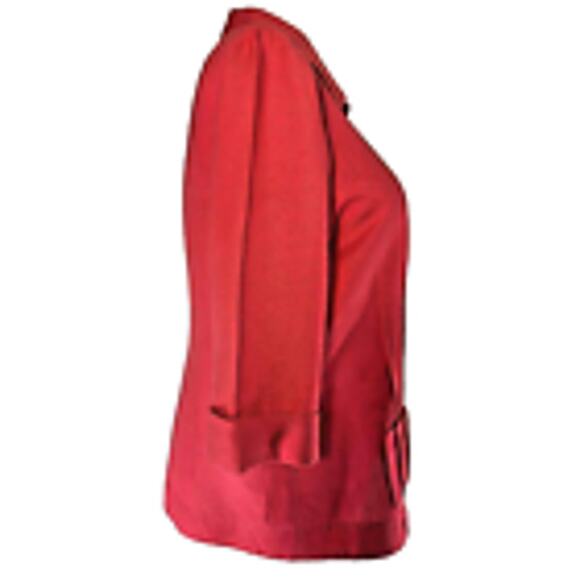 Nurture Linen Rayon Pink Jacket‎ 3/4 Sleeve Pin Tucking 2 Pockets Medium - Picture 4 of 10